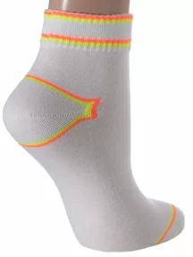 Женские короткие носки LORENZline, Д124, КРЕМОВЫЕ