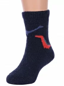 Детские теплые махровые носки Hobby Line, 7629-6, ТЕМНО-СИНИЕ
