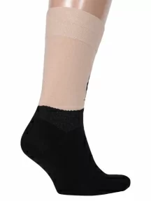 Мужские носки MSCLUB №М35, nm-382, ЧЕРНО-БЕЖЕВЫЕ