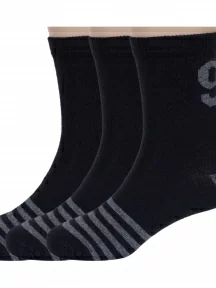 Комплект из 3 пар детских носков RuSocks (Орудьевский трикотаж), 3-Д3-13499, рис. 04, ЧЕРНЫЕ