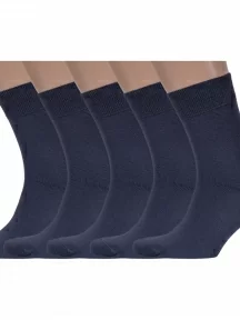 Комплект из 5 пар мужских носков Брестские (БЧК) из 100% хлопка, 5-15С2225, рис. 000, ТЕМНО-СЕРЫЕ
