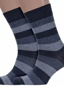 Комплект из 2 пар мужских носков Брестские (БЧК), 2-15С2125, рис. 047, ТЕМНО-СЕРЫЕ