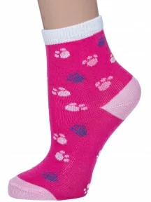 Детские носки "НАШЕ" Смоленской чулочной фабрики, 222С81С, рис. 3, МАЛИНОВЫЕ №124-1