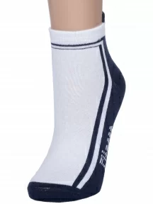 Женские носки "НАШЕ" Смоленской чулочной фабрики, 5С87, рис. 1, БЕЛО-СИНИЕ №3-1
