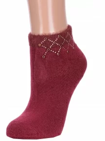 Женские махровые носки Hobby Line, Нжму1001, БОРДОВЫЕ