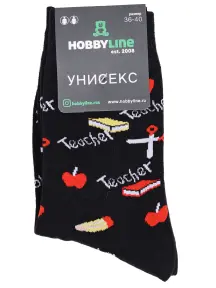 Носки унисекс Hobby Line ЧЕРНЫЕ (нус80125-02)