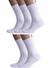 Комплект из 5 пар мужских носков Альтаир, 5-H226, БЕЛЫЕ