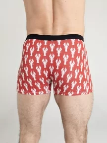 Мужские бесшовные трусы-боксеры Oemen, MB189, рис. 189 КРАСНО-БЕЛЫЕ