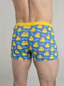 Мужские бесшовные трусы-боксеры Oemen, MB185, рис. 185 ЖЕЛТО-ГОЛУБЫЕ