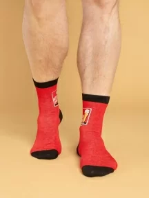 Мужские носки Oemen, PM461, рис. 461 КРАСНЫЕ