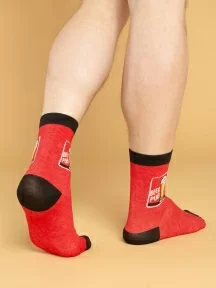 Мужские носки Oemen, PM461, рис. 461 КРАСНЫЕ