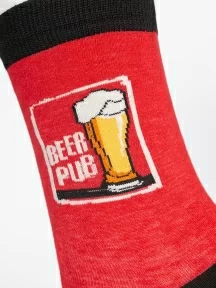 Мужские носки Oemen, PM461, рис. 461 КРАСНЫЕ