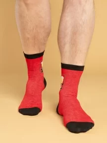 Мужские носки Oemen, PM462, рис. 462 КРАСНЫЕ