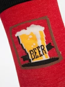 Мужские носки Oemen, PM462, рис. 462 КРАСНЫЕ