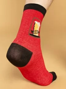 Мужские носки Oemen, PM462, рис. 462 КРАСНЫЕ