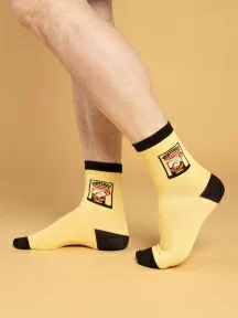 Мужские носки Oemen, PM459, рис. 459 ЖЕЛТЫЕ