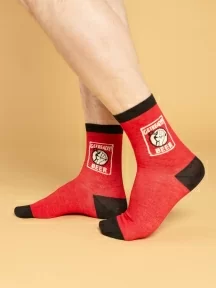 Мужские носки Oemen, PM463, рис. 463 КРАСНЫЕ