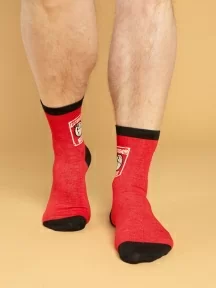 Мужские носки Oemen, PM463, рис. 463 КРАСНЫЕ