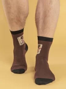 Мужские носки Oemen, PM466, рис. 466 КОРИЧНЕВЫЕ