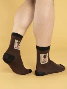 Мужские носки Oemen, PM466, рис. 466 КОРИЧНЕВЫЕ