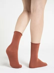 Женские носки с медицинской резинкой Oemen, FD-5, КИРПИЧНЫЕ