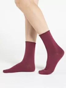 Женские носки с медицинской резинкой Oemen, FD-5, БОРДОВЫЕ