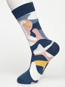 Унисекс носки Oemen, PM393, рис. 393 "Лебеди абстракция"