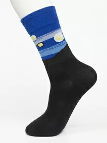 Унисекс носки Oemen, PM394, рис. 394 "Звездная ночь"