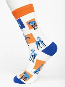 Унисекс носки Oemen, PM397, рис. 397 "Собаки абстракция"