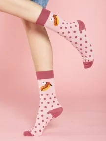 Унисекс носки Oemen, PM401, рис. 401 "Хот-Дог и горошек"