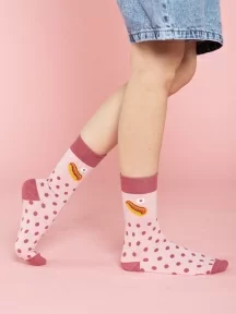 Унисекс носки Oemen, PM401, рис. 401 "Хот-Дог и горошек"