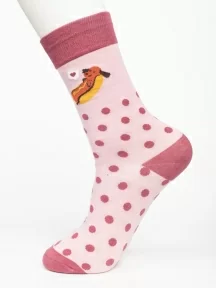 Унисекс носки Oemen, PM401, рис. 401 "Хот-Дог и горошек"