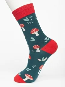 Унисекс носки Oemen, PM395, рис. 395 "Мухоморы"