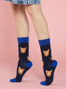 Унисекс носки Oemen, PM387, рис. 387 "Лисья мордочка"