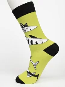 Унисекс носки Oemen, PM413, рис. 413 "Рыбы абстракция"