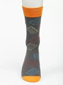 Унисекс носки Oemen, PM410, рис. 410 "Кассеты из 90-х"