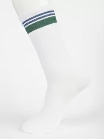 Мужские спортивные носки Oemen, PM485, БЕЛО-ЗЕЛЕНЫЕ