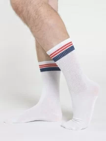 Мужские спортивные носки Oemen, PM485, БЕЛО-СИНИЕ