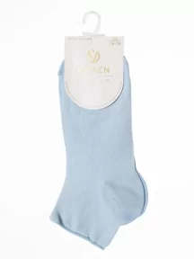 Женские носки без резинки Oemen, PW881-6, ГОЛУБЫЕ