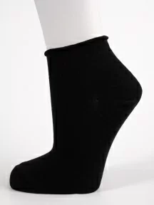 Женские носки без резинки Oemen, PW881-9, ЧЕРНЫЕ