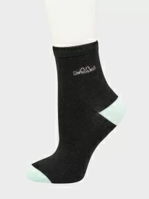 Женские носки Oemen, PW683, ЧЕРНЫЕ/СВЕТЛО-ЗЕЛЕНЫЙ
