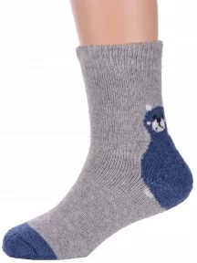 Детские теплые махровые носки Hobby Line, Ндад7617-1, СЕРЫЕ