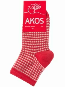 Женские носки Akos, FW41N4, КРАСНЫЕ