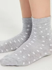 Детские носки LORENZline, Л103, СЕРЫЕ в горох