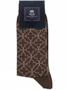 Комплект из 3 пар мужских носков Sergio Di Calze (PINGONS) из мерсеризованного хлопка, 3-20SC3, КОРИЧНЕВЫЕ