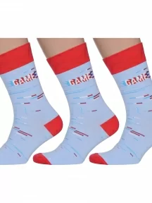 Комплект из 3 пар мужских носков MSCLUB №М26, msk3-М26, nm-299, "GAME"