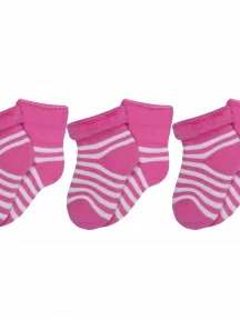 Комплект из 3 пар детских махровых носков RuSocks (Орудьевский трикотаж), 3-Д-109, МАЛИНОВЫЕ