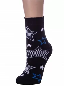 Комплект из 2 пар детских махровых носков Conte kids, 2-21С-13СП, рис. 598, ЧЕРНО-СИНИЕ