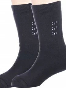 Комплект из 2 пар детских махровых носков "Красная ветка", 2-С-646, ЧЕРНЫЕ