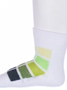 Детские носки Conte kids, 5С-11СП, рис. 217, БЕЛО-САЛАТОВЫЕ